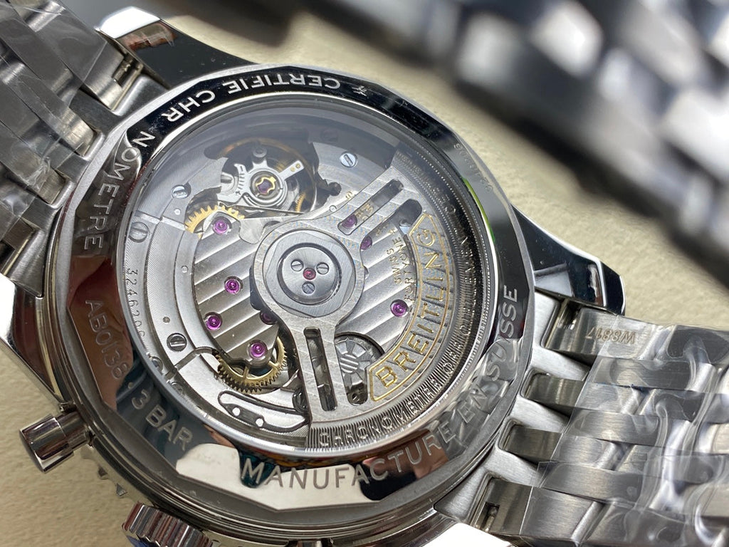 NAVITIMER B01 CHRONOGRAPH 43 ALL STEEL BLUE MIX BLACK DIAL