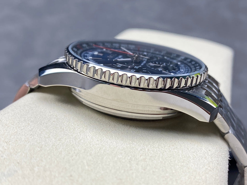 NAVITIMER B01 CHRONOGRAPH 43 ALL STEEL BLUE MIX BLACK DIAL