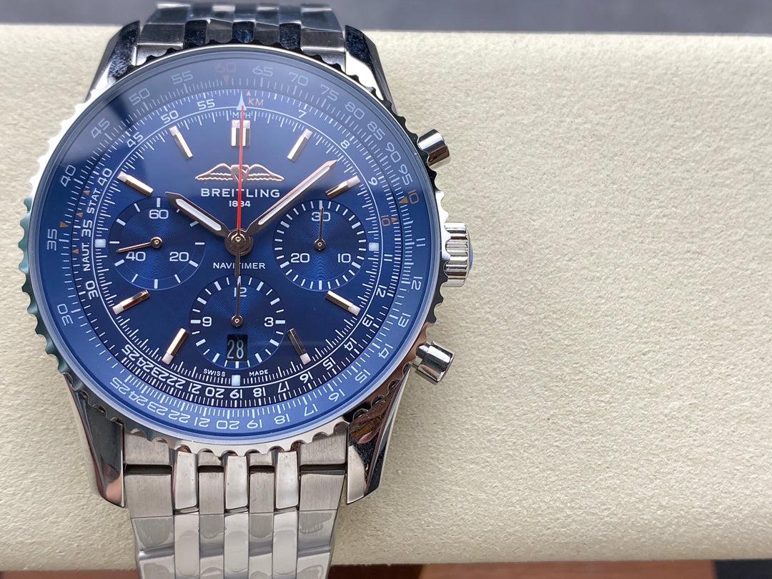 NAVITIMER B01 CHRONOGRAPH 43 ALL STEEL BLUE DIAL