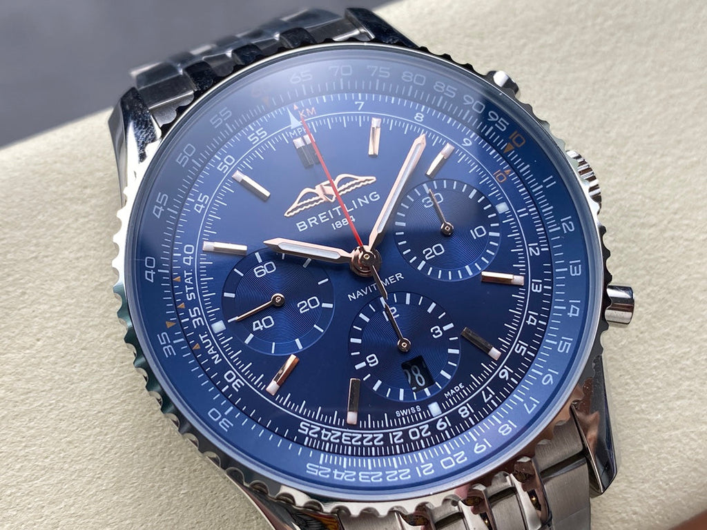 NAVITIMER B01 CHRONOGRAPH 43 ALL STEEL BLUE DIAL