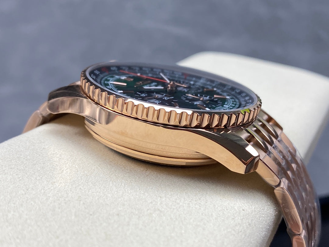 NAVITIMER B01 CHRONOGRAPH 43 ALL RED GOLD BLUE MIX GREEN DIAL