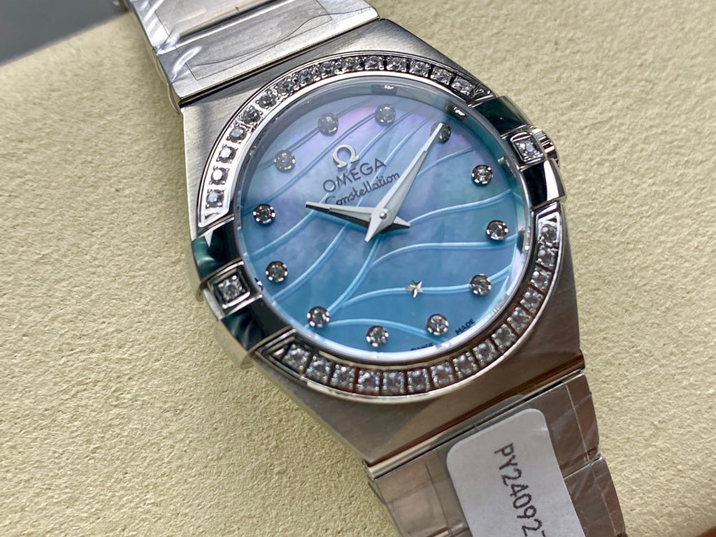 CONSTELLATION PETITE WATCH SILVER CASE WITH SAPPHIRE BLUE DIAL