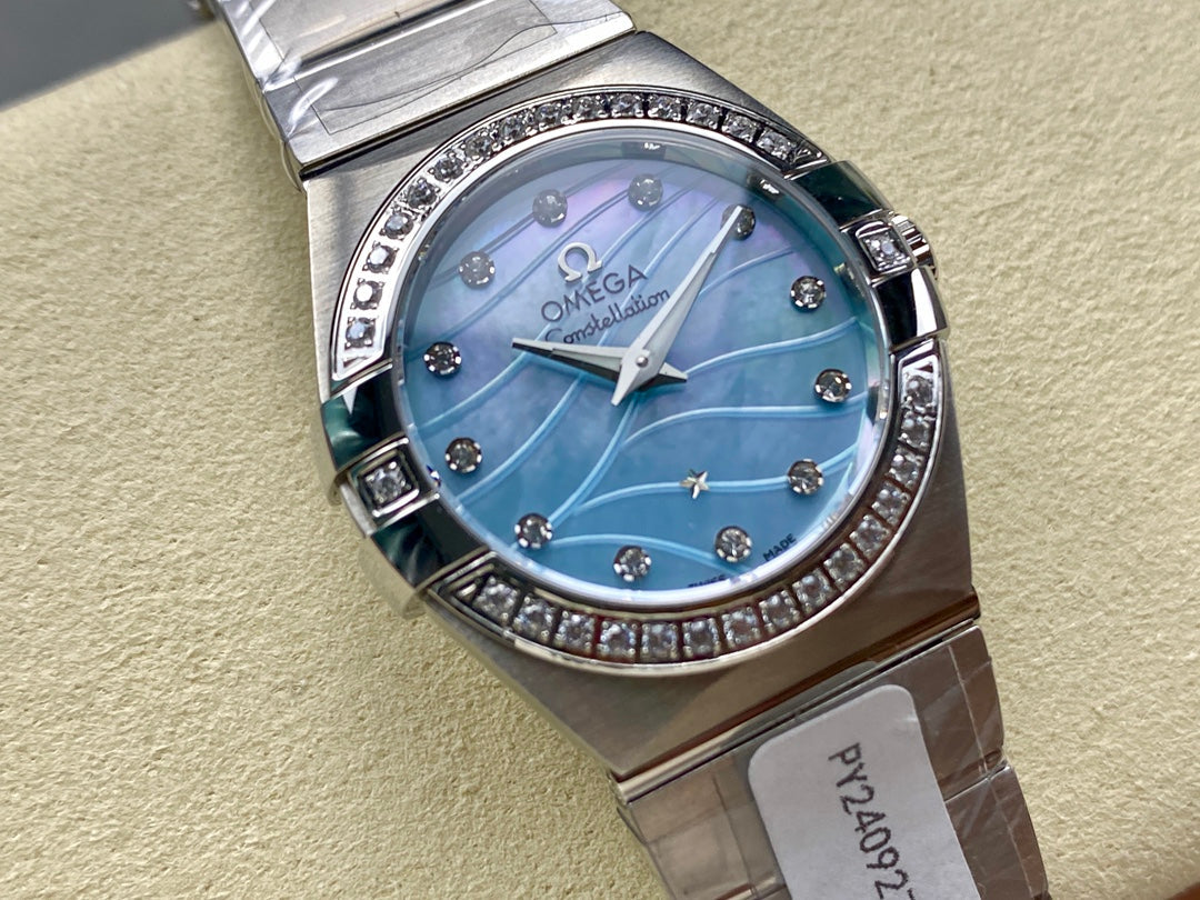 CONSTELLATION PETITE WATCH SILVER CASE WITH SAPPHIRE BLUE DIAL
