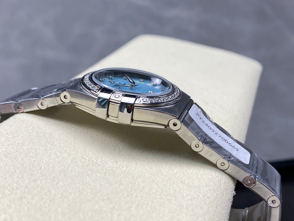 CONSTELLATION PETITE WATCH SILVER CASE WITH SAPPHIRE BLUE DIAL
