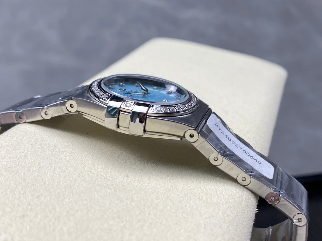 CONSTELLATION PETITE WATCH SILVER CASE WITH SAPPHIRE BLUE DIAL