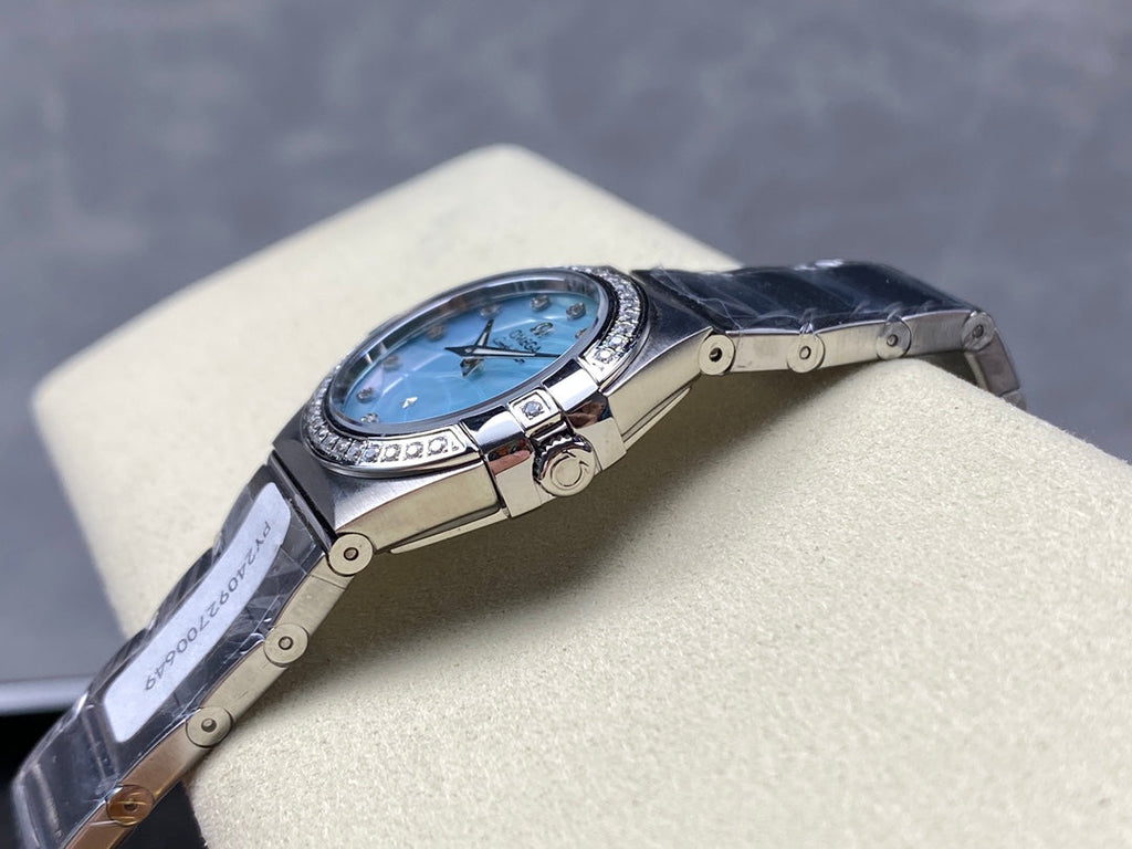 CONSTELLATION PETITE WATCH SILVER CASE WITH SAPPHIRE BLUE DIAL
