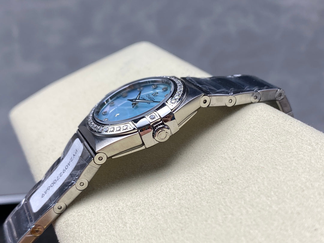 CONSTELLATION PETITE WATCH SILVER CASE WITH SAPPHIRE BLUE DIAL