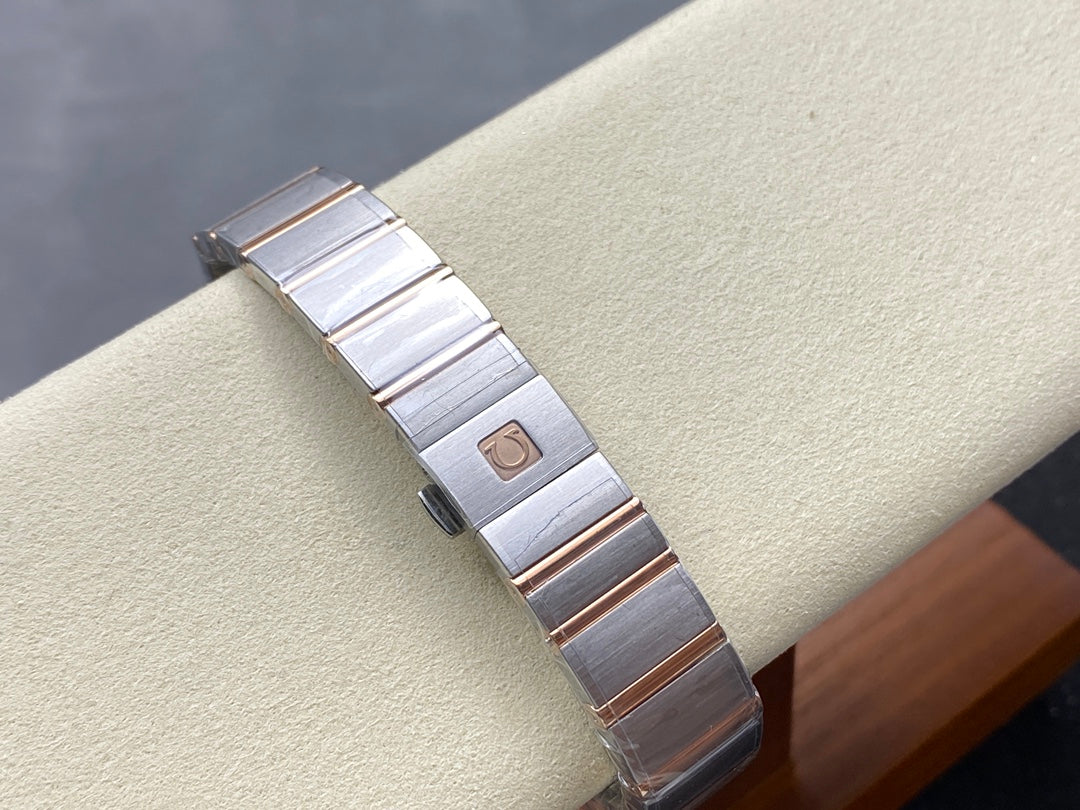 CONSTELLATION PETITE WATCH SILVER AND ROSE GOLD CASE