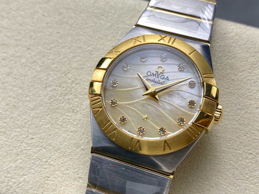 CONSTELLATION PETITE WATCH SILVER AND GOLD CASE