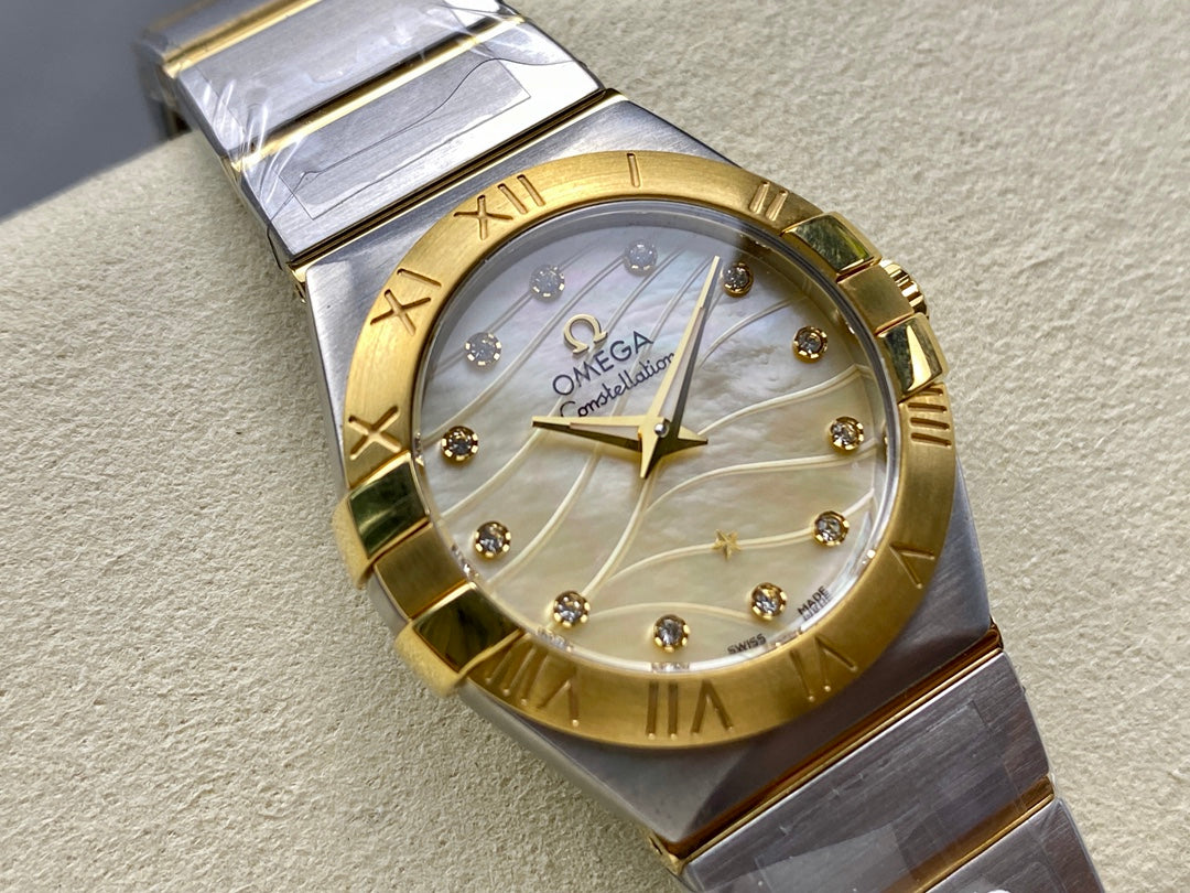 CONSTELLATION PETITE WATCH SILVER AND GOLD CASE