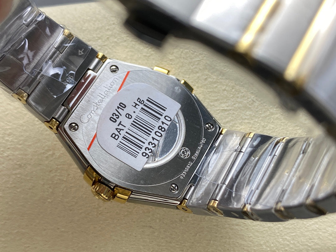 CONSTELLATION PETITE WATCH SILVER AND GOLD CASE WITH CRYSTALS