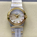 CONSTELLATION PETITE WATCH SILVER AND GOLD CASE WITH CRYSTALS