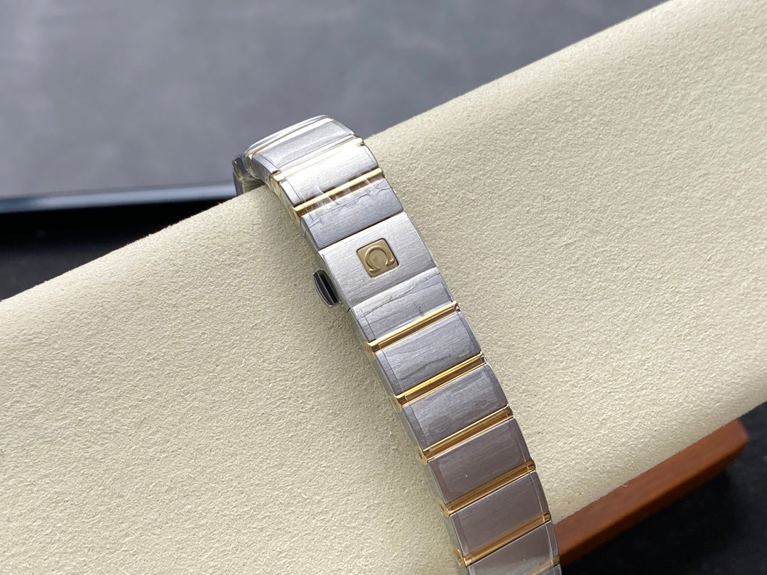 CONSTELLATION PETITE WATCH SILVER AND GOLD CASE WITH CRYSTALS