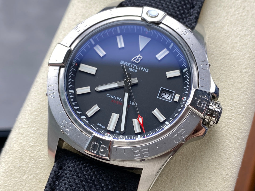 AVENGER AUTOMATIC 42 STEEL CASE BLACK NYLON STRAP