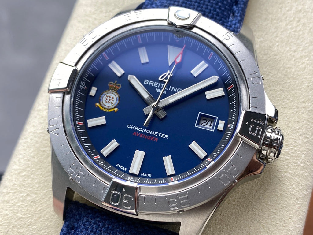 AVENGER AUTOMATIC 42 STEEL CASE BLUE NYLON STRAP