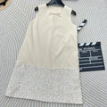 VALENTINO 26S BOW DETAIL SLEEVELESS DRESS 113