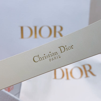DIOR 26S BELT 20 MM IN CREAM WHITE CALFSKIN 635756