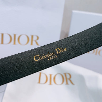 DIOR 26S BELT 20 MM IN BLACK CALFSKIN 635758