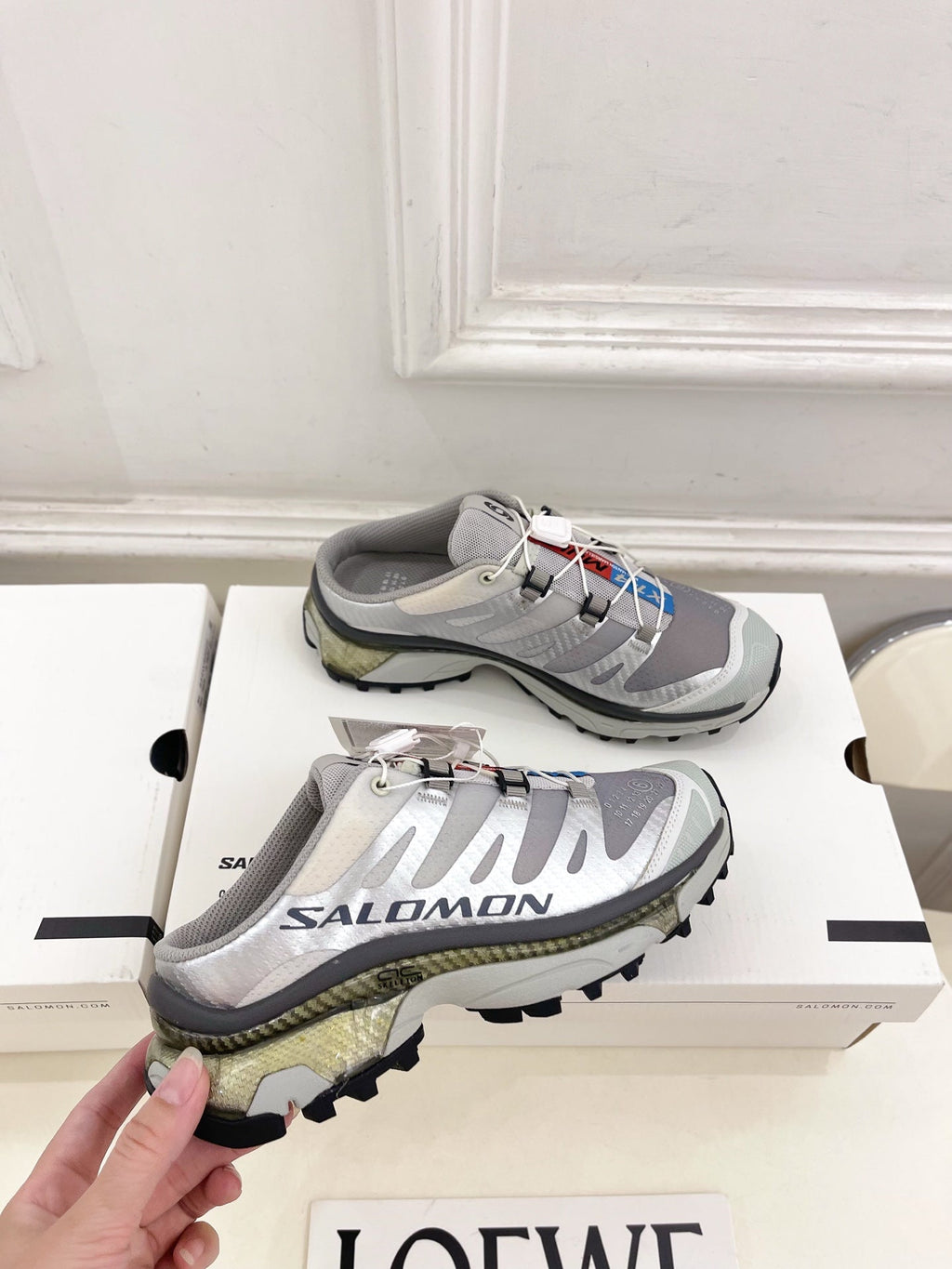 ALO 25S SALOMON XT-6 SNEAKER MULE IN GREY TPU