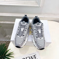 DIOR 26S SNEAKER IN GREY CALFSKIN AND MESH FABRIC