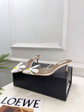 ALAIA 26S MULE HEELS 55 MM IN WHITE LAMBSKIN AND TRANSPARENT PVC