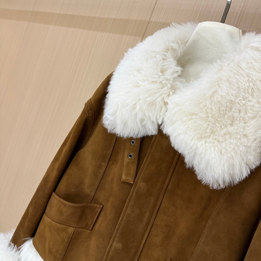 MIUMIU LEATHER DOWN JACKET STYLE 713