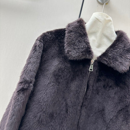 CELINE 26S ZIP-UP FUR JACKET 578