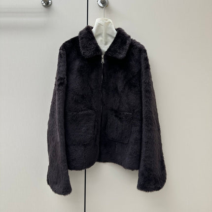CELINE 26S ZIP-UP FUR JACKET 578