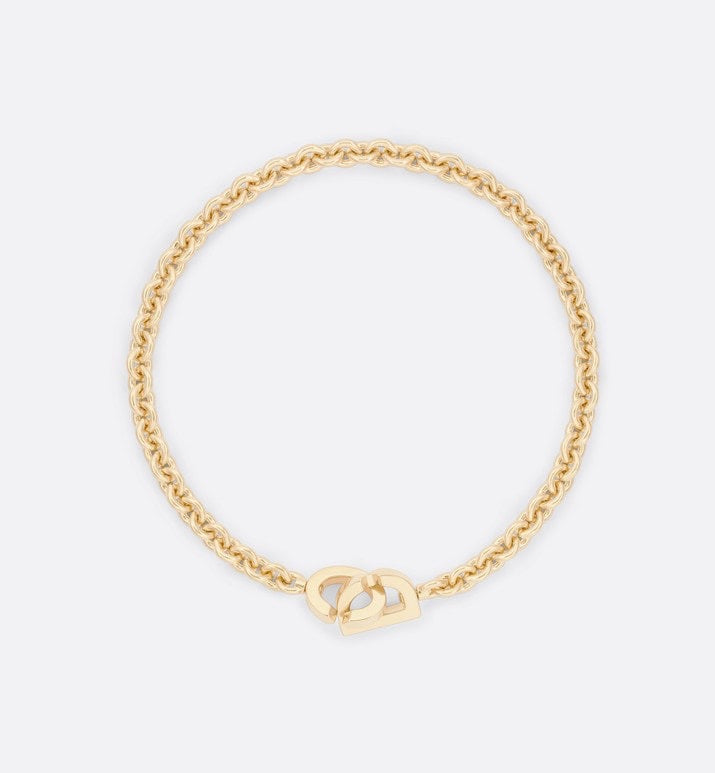 CD 26S CD LOGO CHUNKY CHAIN NECKLACE IN GOLD TONE METAL 631003