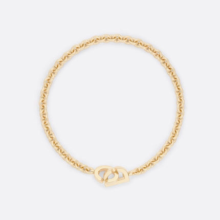 CD 26S CD LOGO CHUNKY CHAIN NECKLACE IN GOLD TONE METAL 631003
