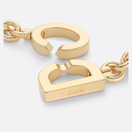 CD 26S CD LOGO CHUNKY CHAIN NECKLACE IN GOLD TONE METAL 631003