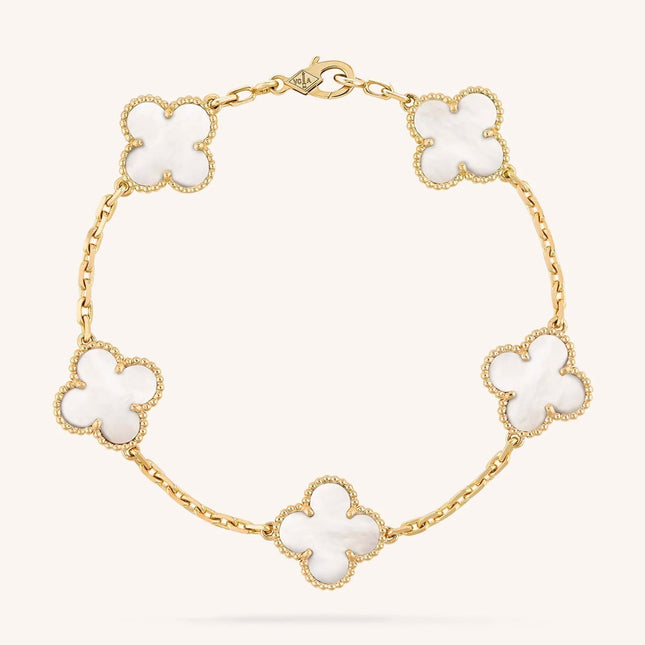 CLOVER BRACELET 5 MOTIF MOP