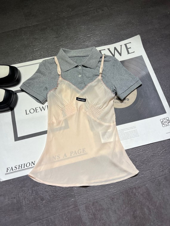 MIUMIU 26S TWO PIECE POLO SET 869
