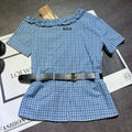 MIUMIU 26S THE SHOULDER TIE WAIST TOP 935