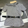 MIUMIU 26S THE SHOULDER TIE WAIST TOP 934