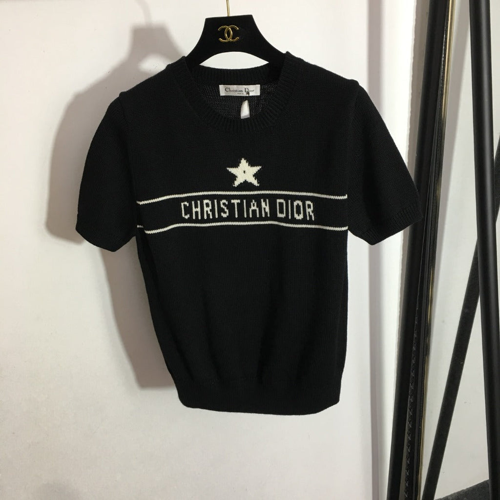 DIOR 26S SHORT-SLEEVE WOOL-BLEND SWEATER 1085
