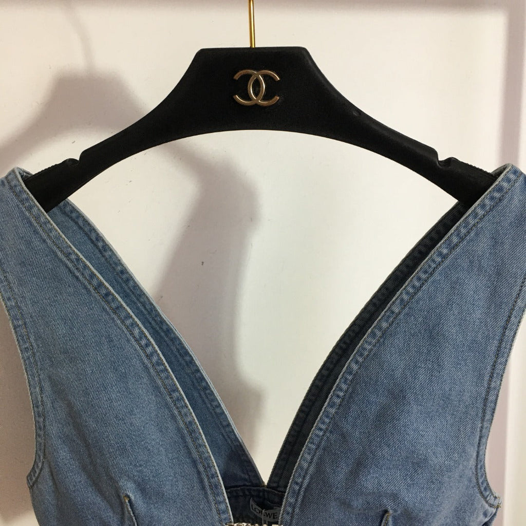 LOEWE 26S DENIM BRALETTE TOP 393