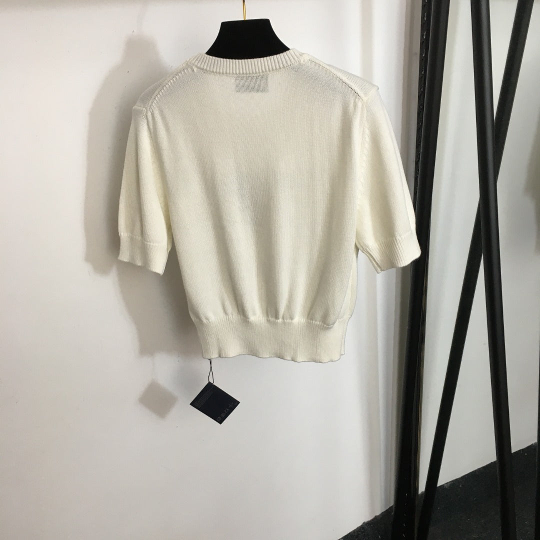 PRADA 25S SHORT-SLEEVE SWEATER 280
