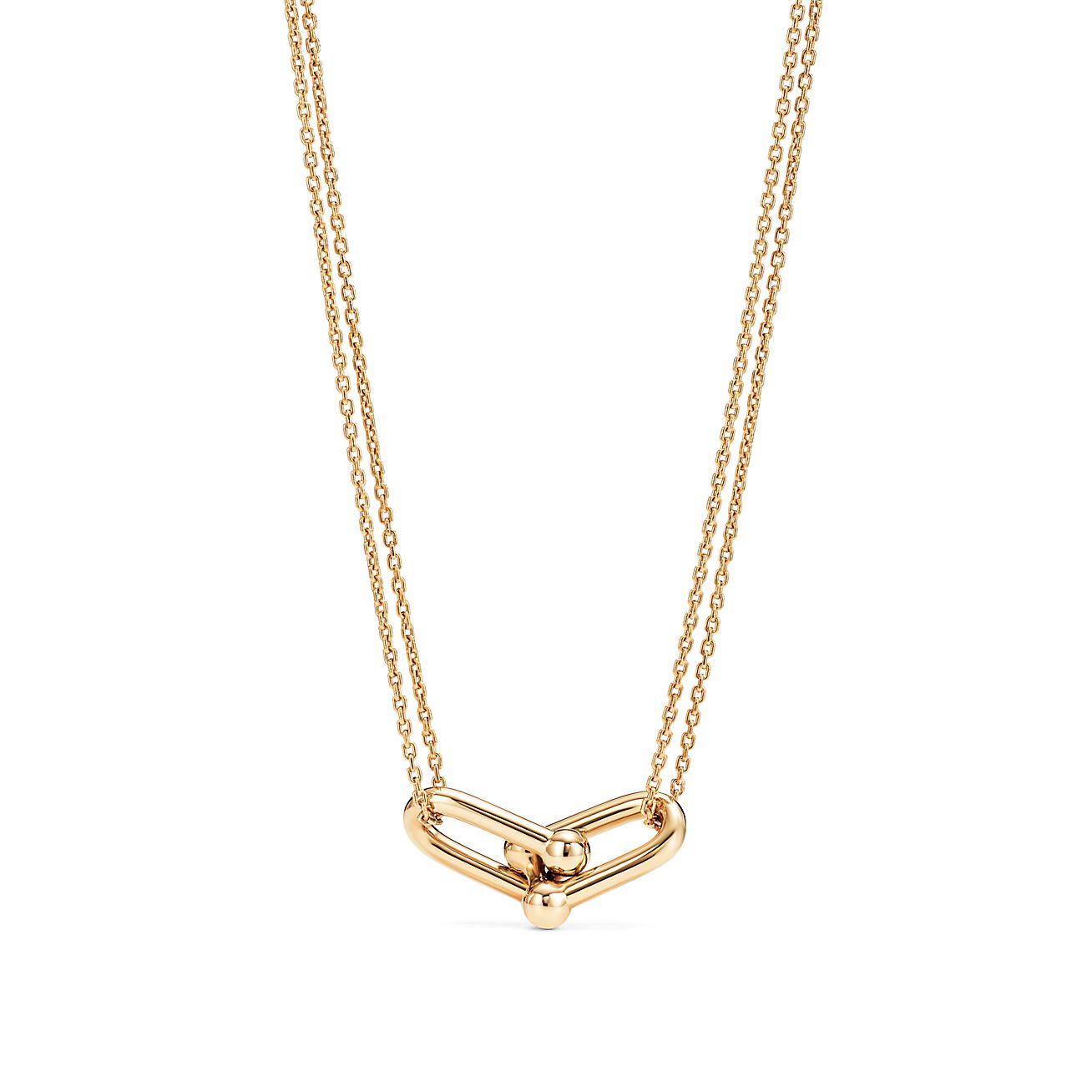 HARDWARE GOLD DOUBLE LINK NECKLACE