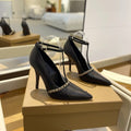 BURBERRY 26S HIGH HEELS 105 MM IN BLACK CALFSKIN
