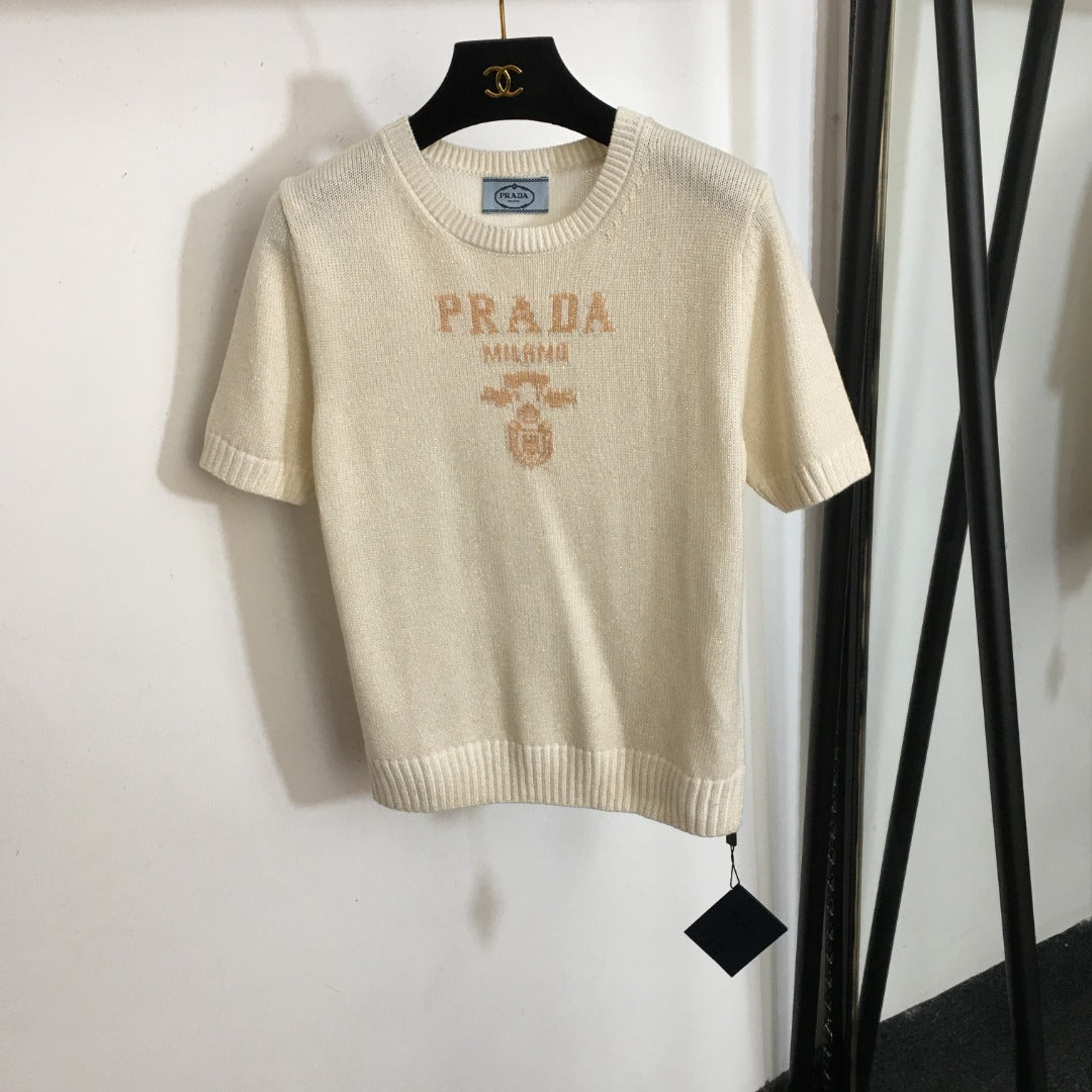 PRADA 25S SHORT-SLEEVE SWEATER 278
