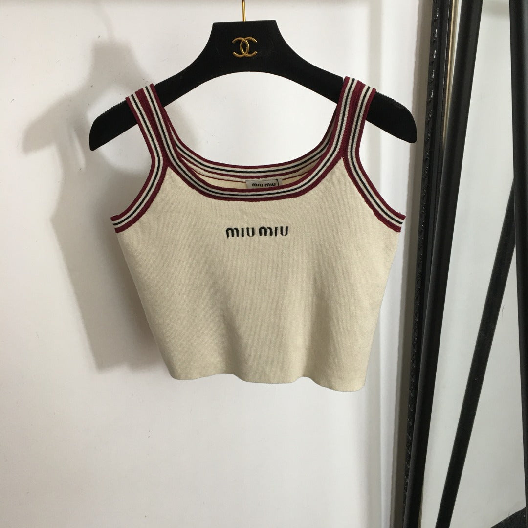 MIUMIU 26S KNITTED CAMISOLE TOP 888