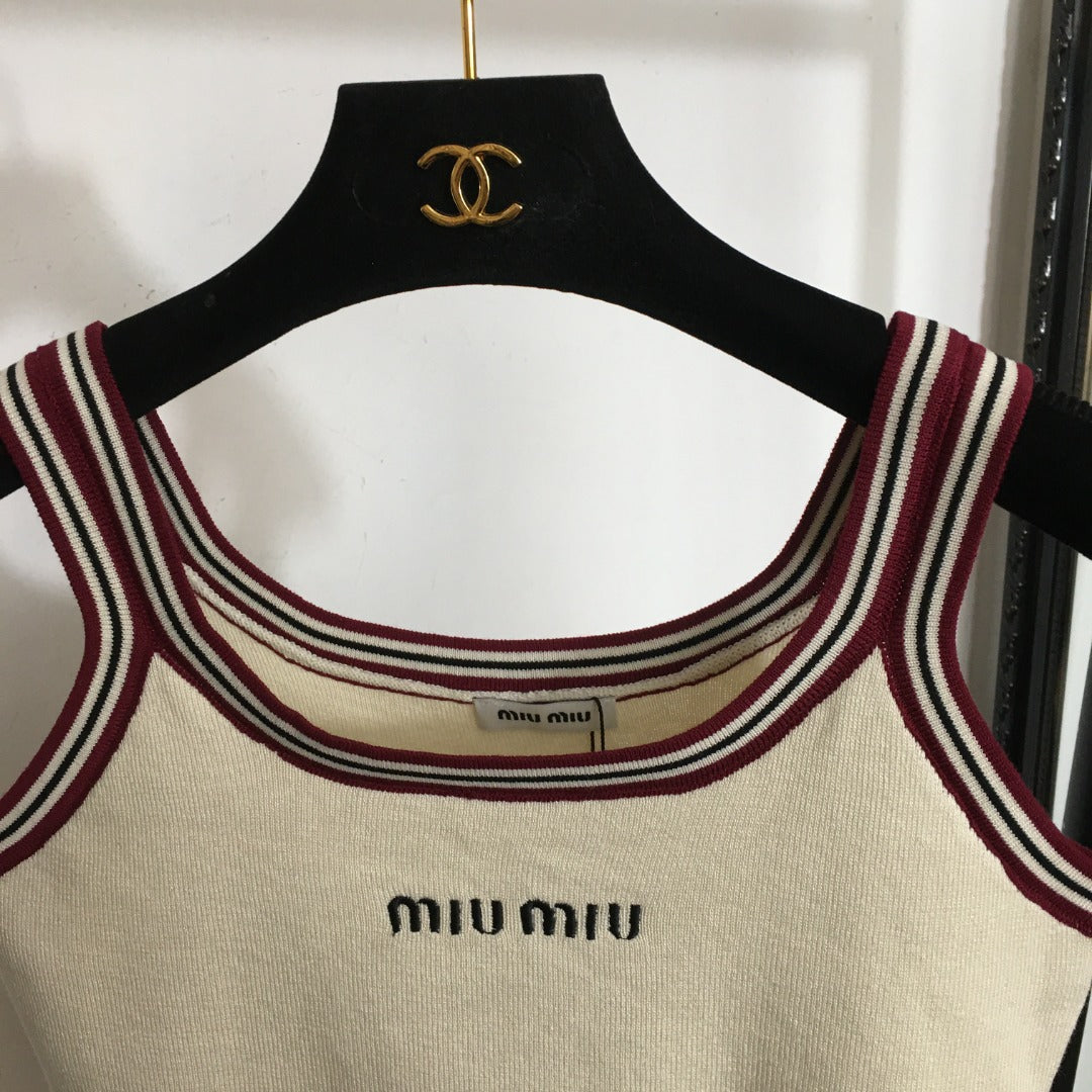 MIUMIU 26S KNITTED CAMISOLE TOP 888